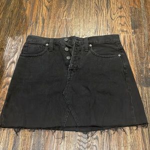 Madewell rigid denim A-line skirt size 28
